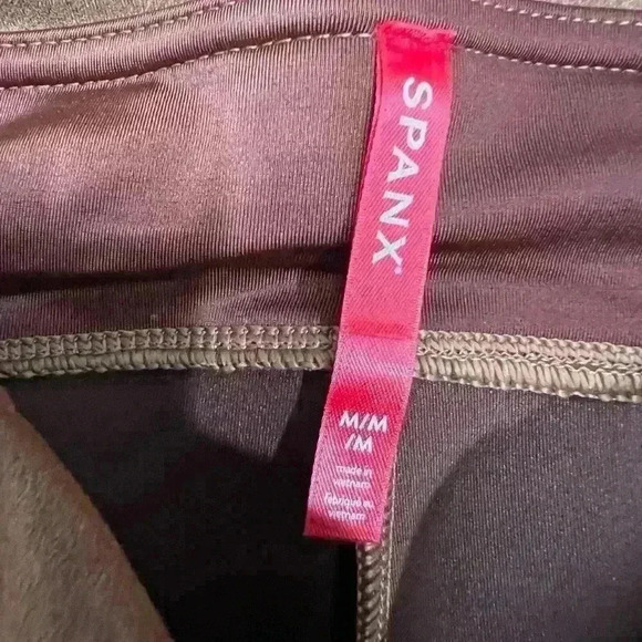 SPANX Faux Suede Leggings High Rise Rich Caramel Size Medium - Picture 10 of 12